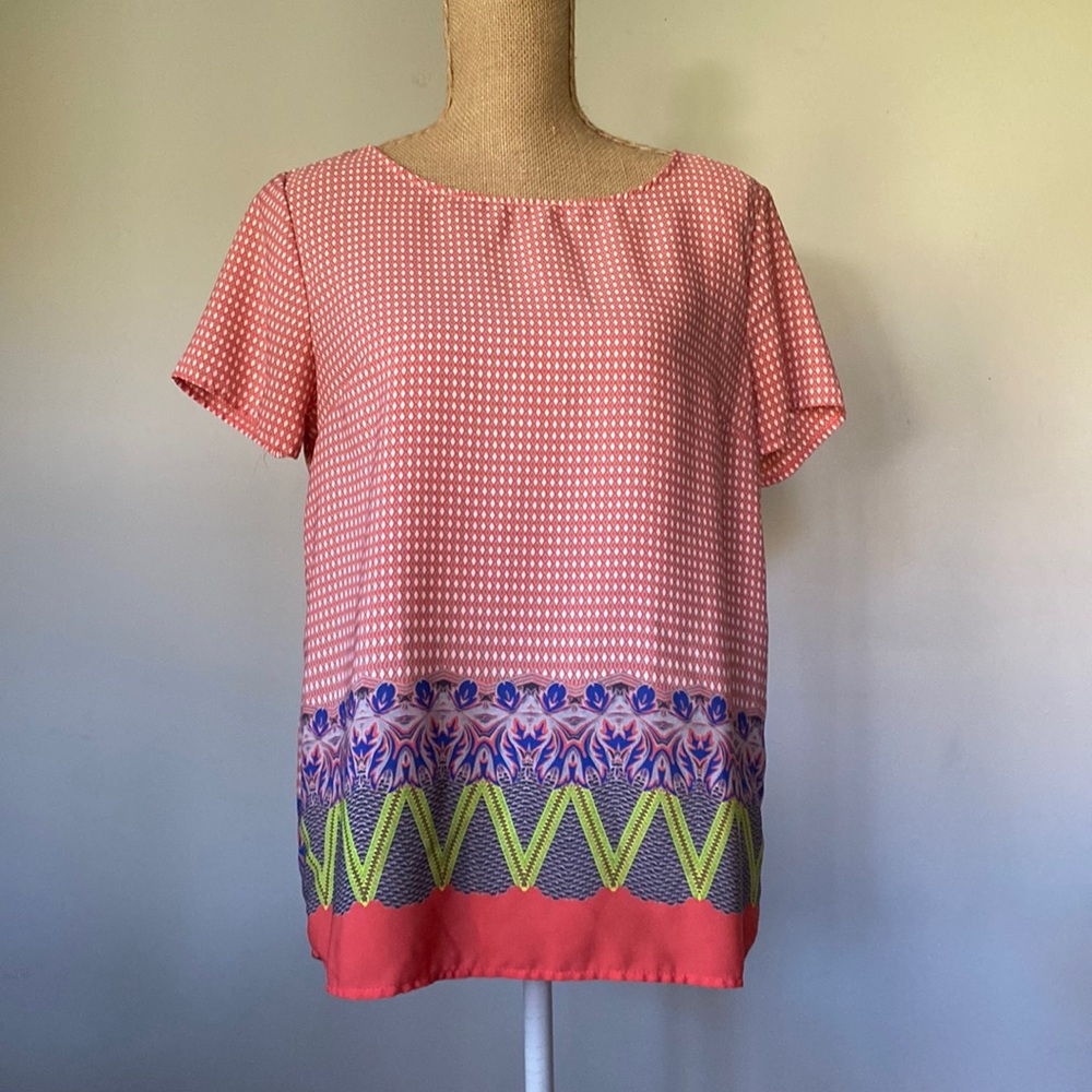 Renee C colorful print top
